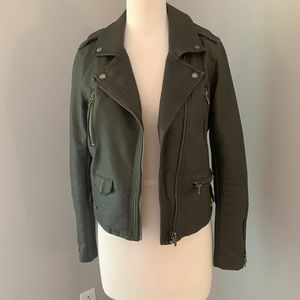 [BLANKNYC] Faux Leather Moto Jacket, Olive